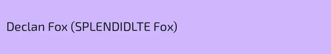 Declan Fox (SPLENDIDLTE Fox)